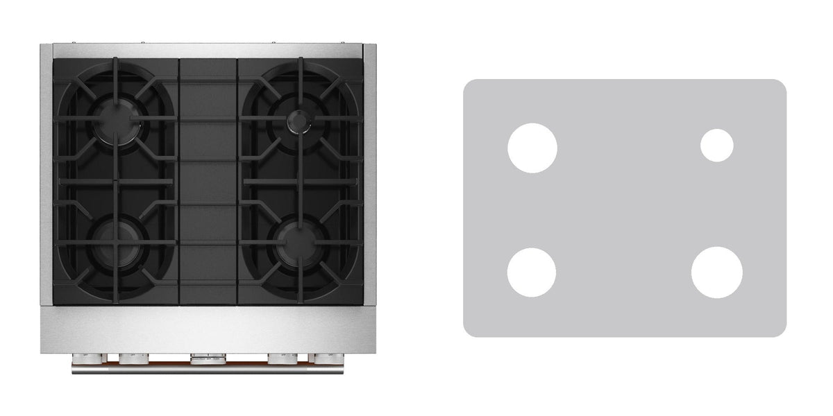 KitchenAid KFDS930SSS gas cooktop liner - custom cut (silver)