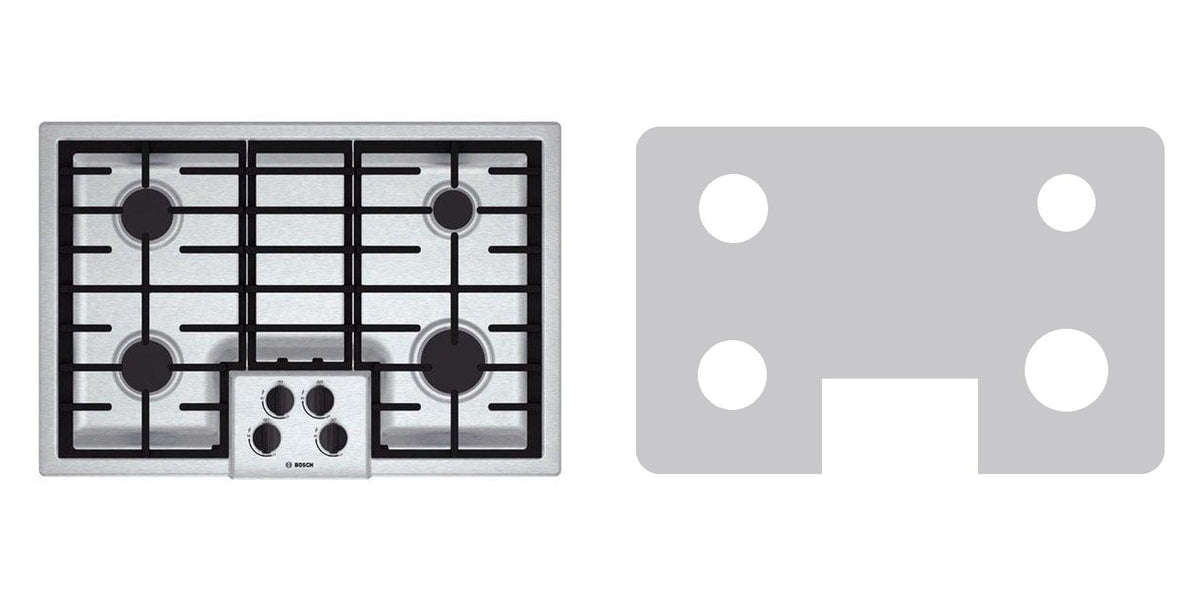 Bosch NGM5055UC gas cooktop liner - custom cut (silver)