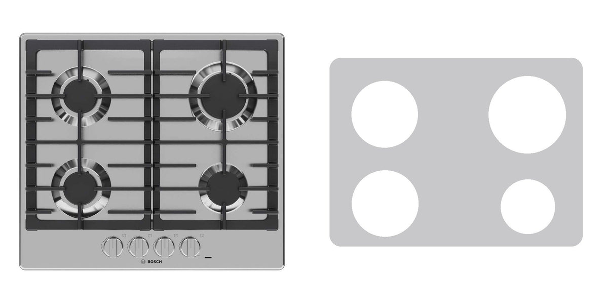 Bosch NGM5453UC gas cooktop liner - custom cut (silver)