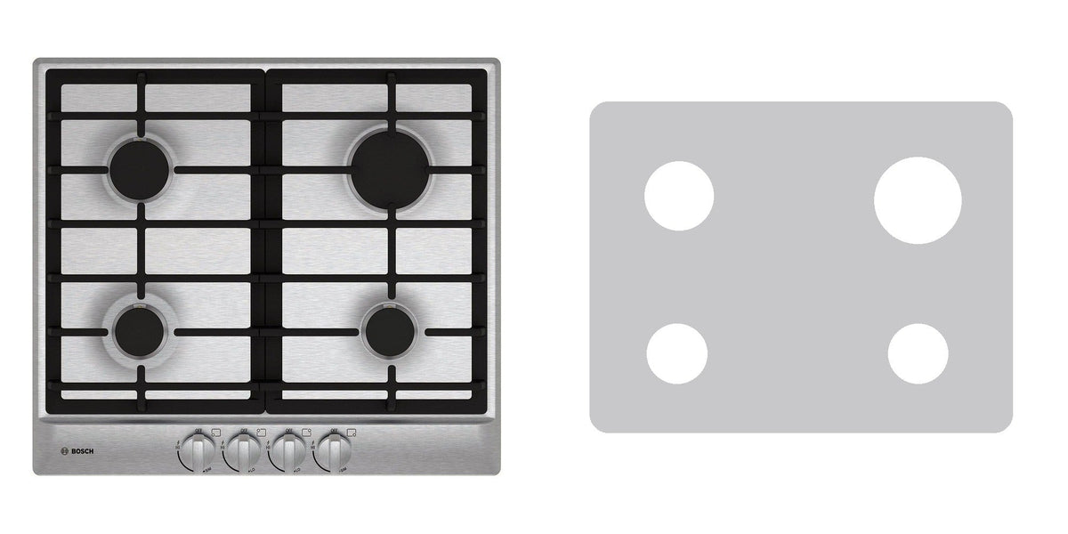 Bosch NGM5456UC gas cooktop liner - custom cut (silver)