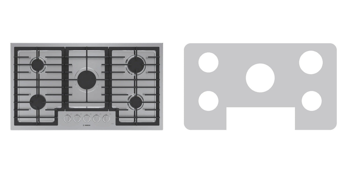 Bosch NGM5659UC gas cooktop liner - custom cut (silver)