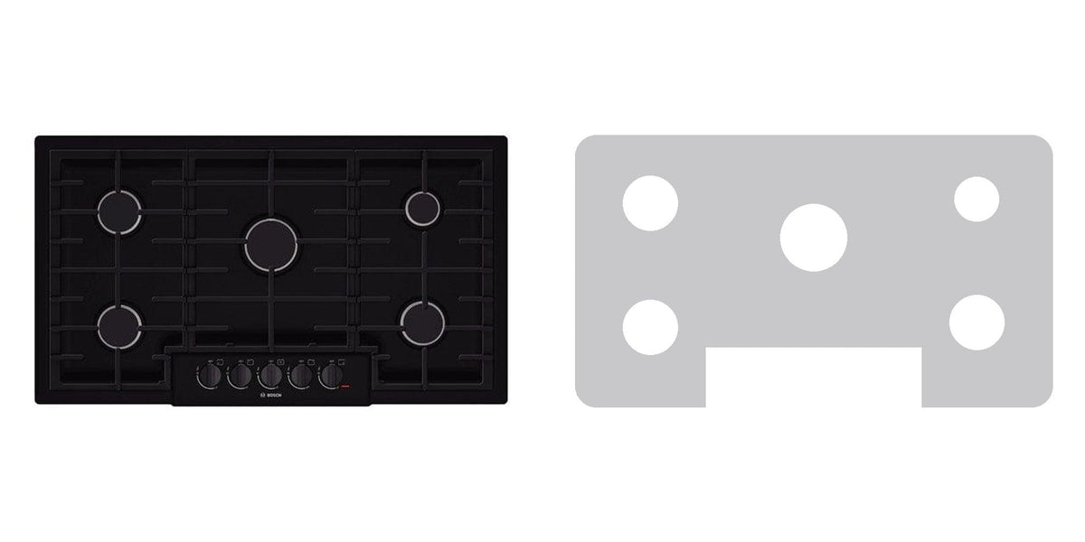 Bosch NGM8665UC gas cooktop liner - custom cut (silver)
