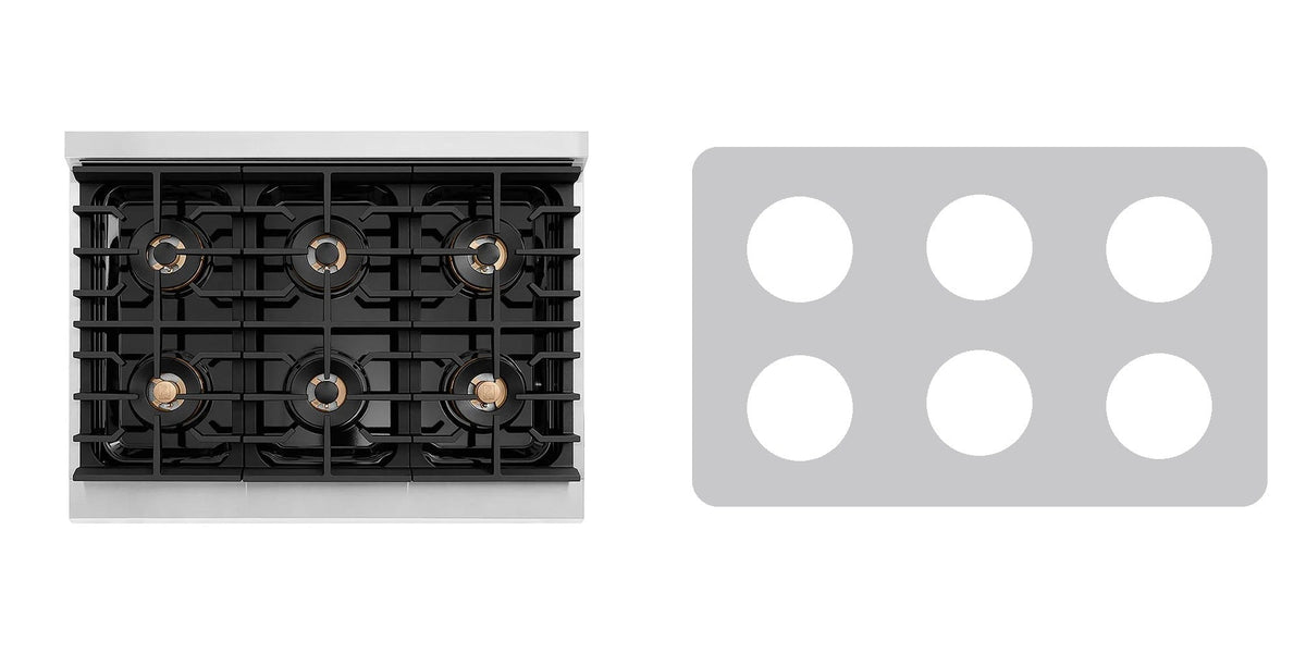 ZLINE PSRT36 gas cooktop liner - custom cut (silver)