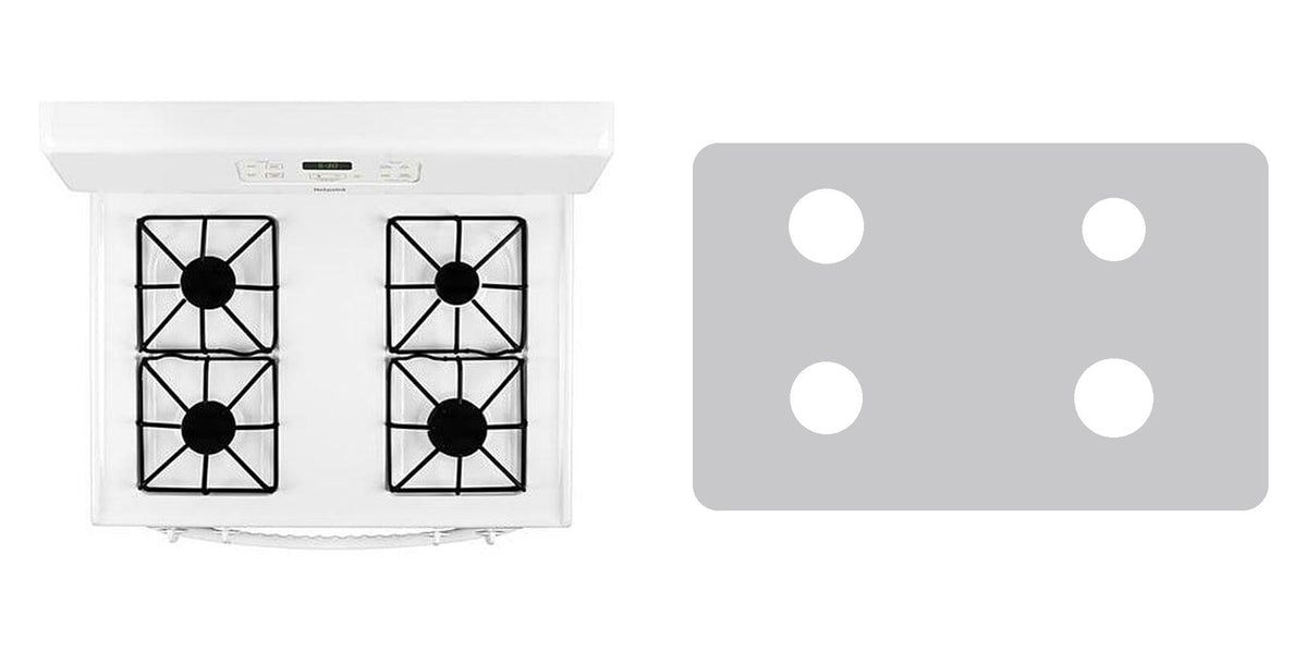 Hotpoint RGB530DEHWW / RGB530DEHBB gas range liner - custom cut (silver)