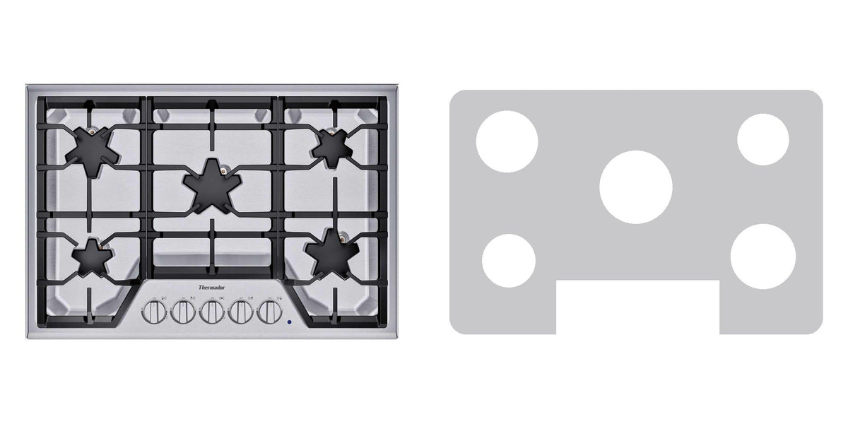 Thermador SGSX305TS gas cooktop liner - custom cut (silver)