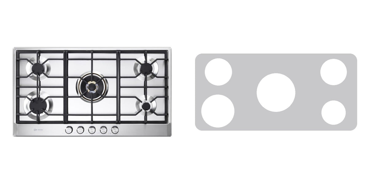 Verona VDGCT536FSS gas cooktop liner - custom cut (silver)