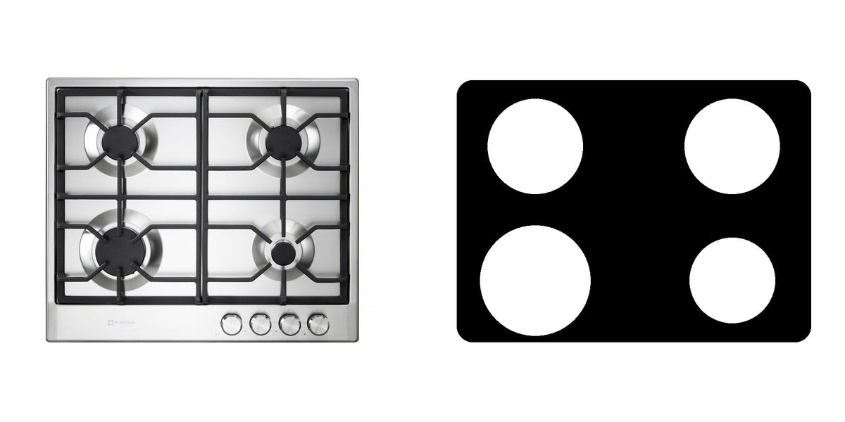 Verona VDGCT424FSS gas cooktop liner - custom cut (black)