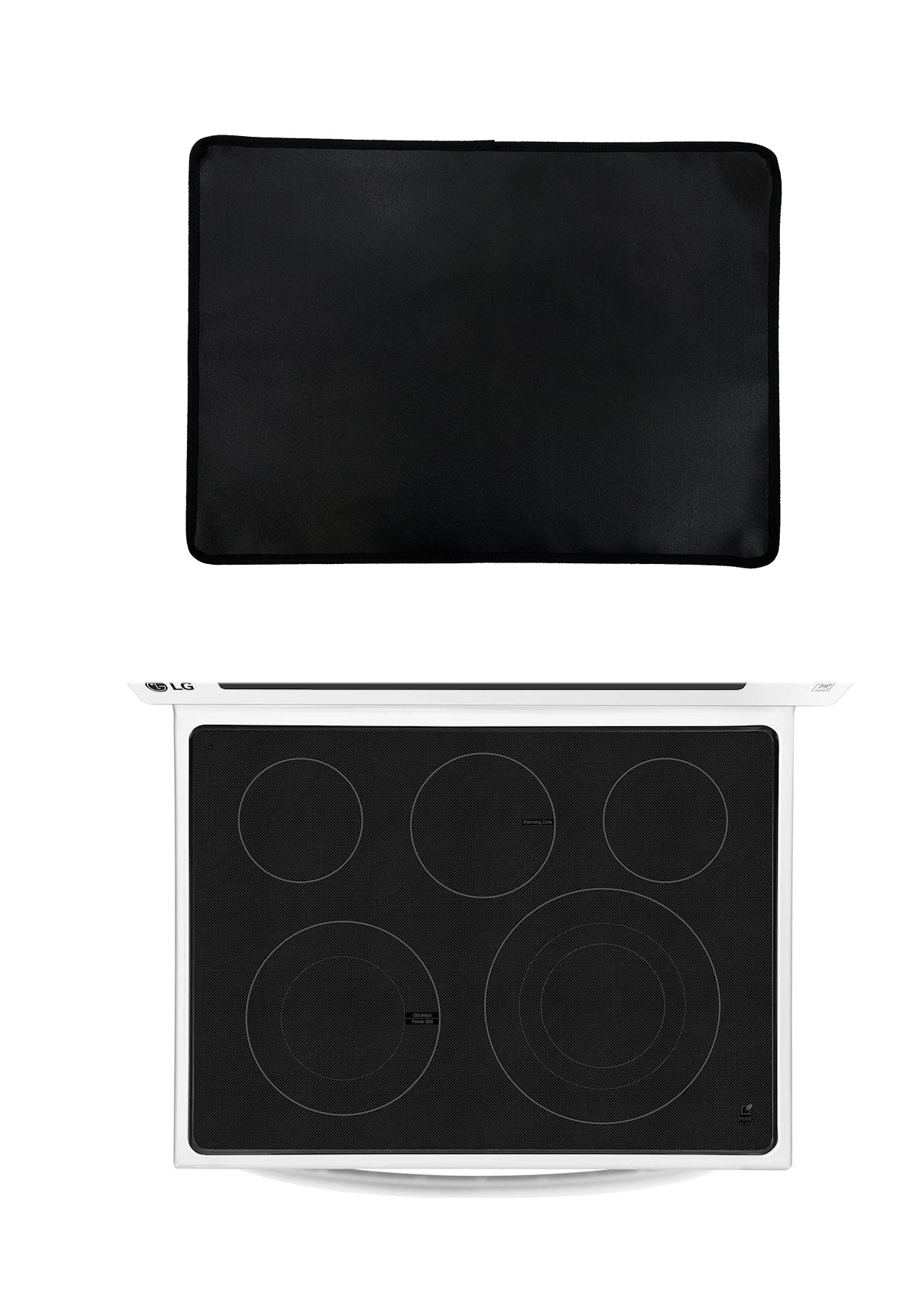 FireFly Home Custom Electric Stove Cover Compatible with LG Electric and Induction Range, Expand Usable Space, Protects Stove Top From Scratches - Type 3 (Model No. Under Description)